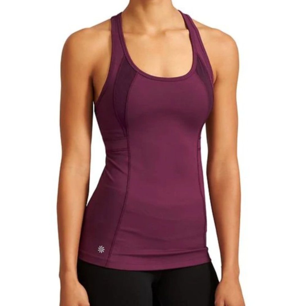Athleta Burgundy T-Strap Tank Top   [032]